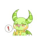 Devil'sスタンプ 癒やし系グリーンver.（個別スタンプ：5）