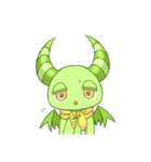 Devil'sスタンプ 癒やし系グリーンver.（個別スタンプ：11）