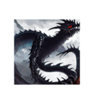 黒いドラゴン⑤（個別スタンプ：5）