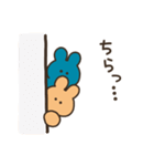 あおいうさぎ＆おれんじうさぎ。（個別スタンプ：28）