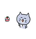 【動く】灰色キャットと幸せな仲間たち(猫)（個別スタンプ：11）