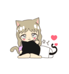 動く♡猫耳女の子⑧♡Luvスタンプ（個別スタンプ：8）