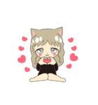 動く♡猫耳女の子⑧♡Luvスタンプ（個別スタンプ：15）