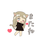 動く♡猫耳女の子⑧♡Luvスタンプ（個別スタンプ：22）