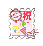 名前が入る♡切手ハンコ【ひつじ】（個別スタンプ：34）