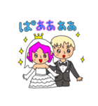 かわいいさえコンちゃん結婚記念日ver（個別スタンプ：8）