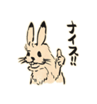 新鳥獣戯画2 カエル ウサギ ネコ サル ウマ（個別スタンプ：19）