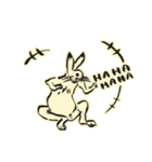 新鳥獣戯画2 カエル ウサギ ネコ サル ウマ（個別スタンプ：27）