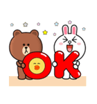 春節 BROWN Cony Sally (Pop Up, Eng+TW)（個別スタンプ：18）