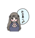 日常使いに便利なかわいい女の子のスタンプ（個別スタンプ：24）