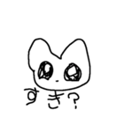 左手で描いたよ（個別スタンプ：10）