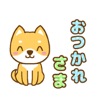 柴犬三兄弟 年中使える大きな文字スタンプ（個別スタンプ：6）