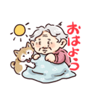 お年寄りと犬たち（個別スタンプ：1）