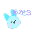 cute bunny ♡light blue version（個別スタンプ：1）