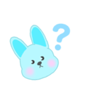 cute bunny ♡light blue version（個別スタンプ：5）