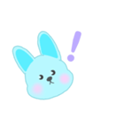 cute bunny ♡light blue version（個別スタンプ：6）