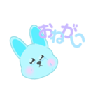 cute bunny ♡light blue version（個別スタンプ：9）