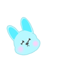 cute bunny ♡light blue version（個別スタンプ：14）