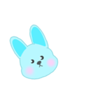 cute bunny ♡light blue version（個別スタンプ：15）