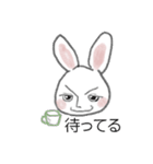 うさ顔 いろいろ2（個別スタンプ：3）