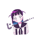 オン眉女の子のスタンプ メンヘラ（個別スタンプ：5）
