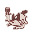 悲しい飲酒泣き猫（個別スタンプ：9）