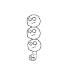 [会話終了用]顔と腕（個別スタンプ：3）
