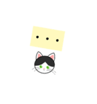 ハチワレ 白黒 ねこ(イラストver.)（個別スタンプ：3）