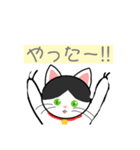 ハチワレ 白黒 ねこ(イラストver.)（個別スタンプ：8）