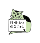 緑猫伝言板（個別スタンプ：3）