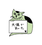 緑猫伝言板（個別スタンプ：38）