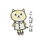 猫の手描きスタンプ（個別スタンプ：5）