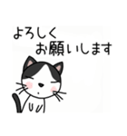 年中使える☆ハチワレ猫 (丁寧語)（個別スタンプ：9）