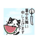 年中使える☆ハチワレ猫 (丁寧語)（個別スタンプ：35）