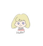 女の子とトリ（個別スタンプ：2）