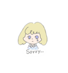 女の子とトリ（個別スタンプ：4）