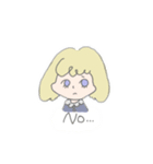 女の子とトリ（個別スタンプ：8）