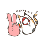 不思議なねこうさ？（個別スタンプ：10）