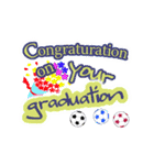 サッカー好きのみんな「卒業」おめでとう！（個別スタンプ：3）
