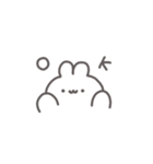 ゆるゆるうさちゃん（文字なし）（個別スタンプ：3）