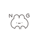 ゆるゆるうさちゃん（文字なし）（個別スタンプ：4）