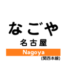 関西本線1(名古屋-加茂)の駅名スタンプ（個別スタンプ：1）