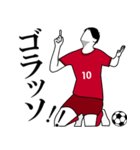 全18色！！ ≪赤≫ユニでサッカー全力応援！！（個別スタンプ：3）