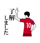 全18色！！ ≪赤≫ユニでサッカー全力応援！！（個別スタンプ：28）