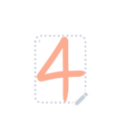 1 to 8 number official（個別スタンプ：4）