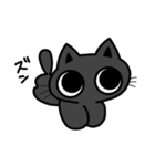 まんまるおめめの黒猫くん（個別スタンプ：1）