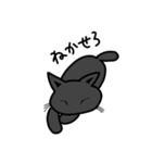 まんまるおめめの黒猫くん（個別スタンプ：3）
