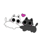 まんまるおめめの黒猫くん（個別スタンプ：7）