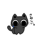 まんまるおめめの黒猫くん（個別スタンプ：13）
