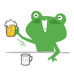 [LINEスタンプ] 蛙 カエルエックスラボ 日本語